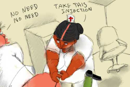 Cartoon: Touch of the devil (medium) by sal tagged cartoon
