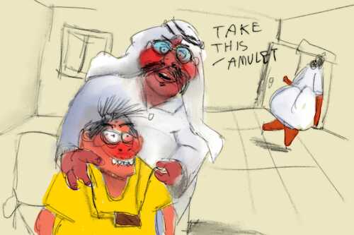 Cartoon: Touch of the devil (medium) by sal tagged cartoon