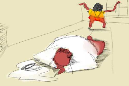Cartoon: Touch of the devil (medium) by sal tagged cartoon