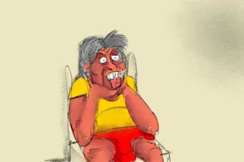 Cartoon: Touch of the devil (medium) by sal tagged cartoon