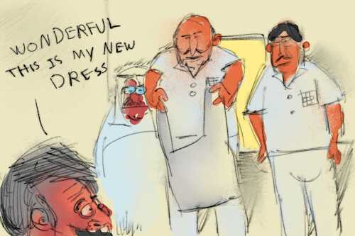 Cartoon: Touch of the devil (medium) by sal tagged cartoon