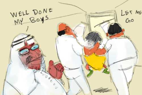 Cartoon: Touch of the devil (medium) by sal tagged cartoon