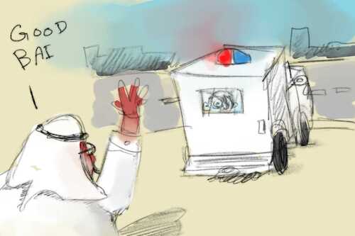 Cartoon: Touch of the devil (medium) by sal tagged cartoon
