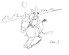 Cartoon: cowboy racing around viewing (small) by sal tagged cartoon