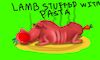 Cartoon: lamb stuffed with pasta p1 (small) by sal tagged cartoon