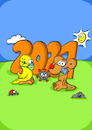 Cartoon: Kalender 2021 (small) by Schrangel tagged ratte,wellensittich,kalender,januar,februar,märz,april,mai,juni,juli,august,september,oktober,november,dezember