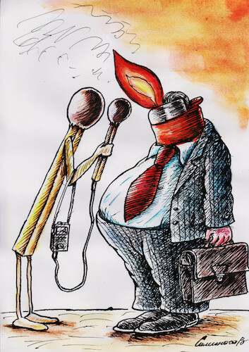 Cartoon: Passen (medium) by Siminoga Vadim tagged politik,medien,redefreiheit,journalismus