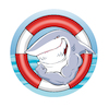Cartoon: Shark Stark (small) by Toonster tagged hai,shark,rettungsring,wasser,muskeln,training,zähne,stark