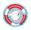 Cartoon: Shark Stark (small) by Painter tagged hai,shark,rettungsring,wasser,muskeln,training,zähne,stark