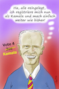 Cartoon: Aus Biden wird Harris (small) by Arni tagged joe,biden,kamala,harris,demokraten,republikaner,democrats,republicans,president,präsident,kandidatur,wahl,nominierung,schlitzohr,macht,namensänderung
