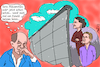 Cartoon: Brandeilige Bundesmauer (small) by Arni tagged mauer,brandmauer,bund,regierung,unliebsam,abgrenzung,ausgrenzung,wahl,wahlen,scholz,olaf,weidel,alice,sahra,sarah,wagenknecht,neue,partei,koalition,opposition