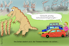 Cartoon: Schwanzverlängerung (small) by Arni tagged schwanz,schwänze,dino,dinos,dinosaurier,auto,autos,protzen,aufwerten,blender,blenden,autohändler,halbstark,drache,sportwagen