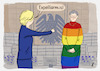 Cartoon: Regenbogen (small) by Gabi Horvath tagged bundestag,klöckner,regenbogen,flagge,regenbogenfahne,entfernen