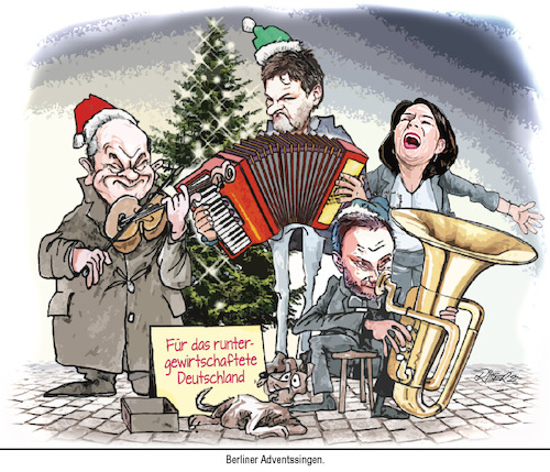 Cartoon: Berliner Adventssingen (medium) by Ritter-Cartoons tagged advent