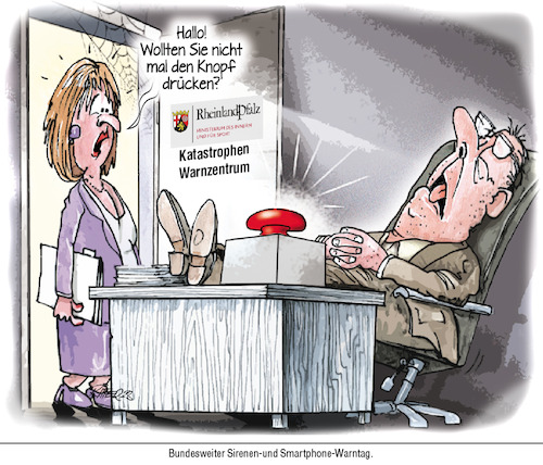 Cartoon: Bundesweiter Warntag 2 (medium) by Ritter-Cartoons tagged bundesweiter,warntag