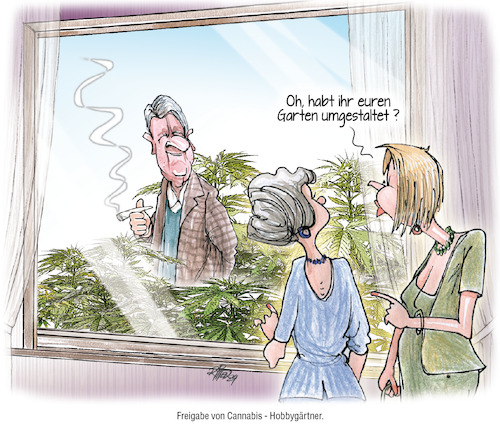 Cartoon: Cannabislegalisierung 3 (medium) by Ritter-Cartoons tagged cannabislegalisierung