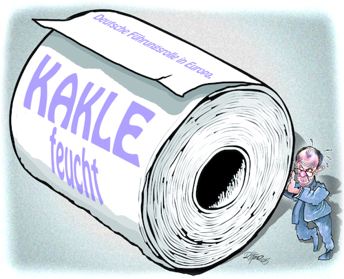 Cartoon: Deutsche Führungsrolle in Europa (medium) by Ritter-Cartoons tagged europa,unter,friedrich,merz,europa,unter,friedrich,merz