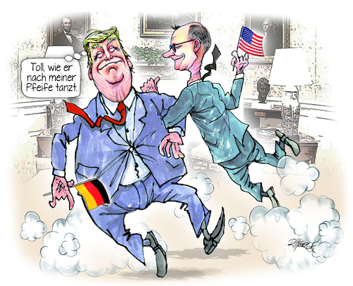 Cartoon: Friedrich Merz Antrittsbesuch (medium) by Ritter-Cartoons tagged friedrich,merz,antrittsbesuch,friedrich,merz,antrittsbesuch