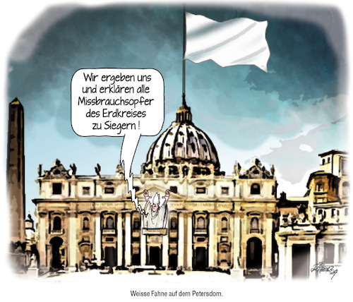 Cartoon: Kapitulation (medium) by Ritter-Cartoons tagged vatikan