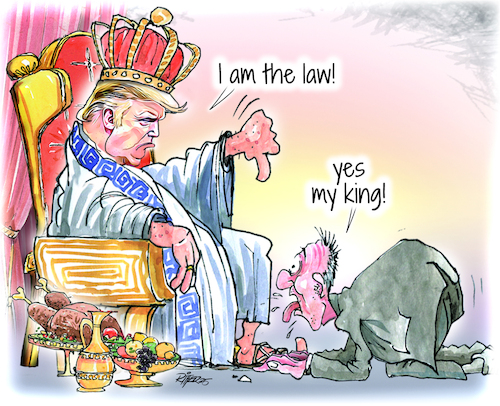 Cartoon: King Donald Trump (medium) by Ritter-Cartoons tagged king,donald,trump,cartoon,pressekarikatur,berthold,ritter,karikatur,pressezeichnung,king,donald,trump,cartoon,pressekarikatur,berthold,ritter,karikatur,pressezeichnung