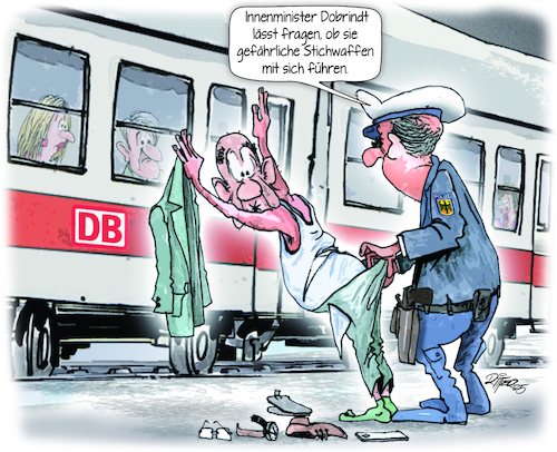 Cartoon: Messeratacke Hamburg (medium) by Ritter-Cartoons tagged messeratacke,hamburg,messeratacke,hamburg