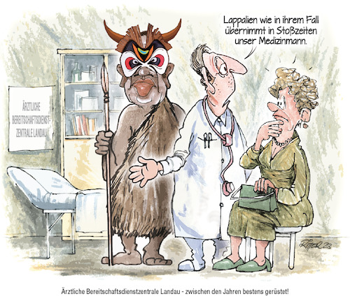 Cartoon: Notdienstzentale (medium) by Ritter-Cartoons tagged notdienst
