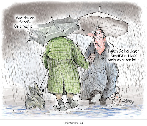 Cartoon: Osterwetter (medium) by Ritter-Cartoons tagged wetter