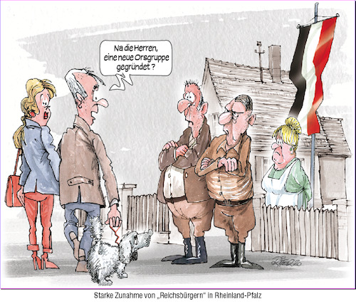 Cartoon: Reichsbürger (medium) by Ritter-Cartoons tagged flaggenparade