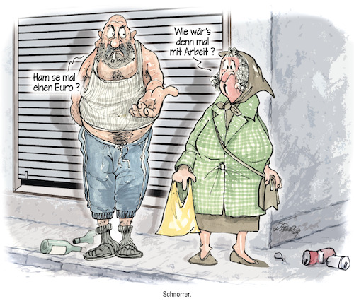 Cartoon: Schnorrer (medium) by Ritter-Cartoons tagged schnorrer