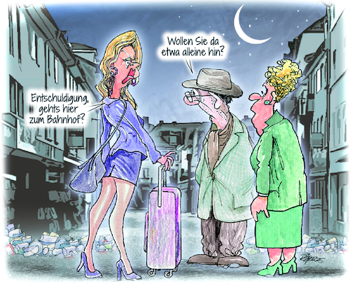 Sicherheit in deutschen Städten (medium) Cartoon: Sicherheit in deutschen Städten (medium) by Ritter-Cartoons tagged kanzler,merz,ritter,cartoons,pressekarikatur,berthold,karikatur,pressezeichnung,kanzler,merz,ritter,cartoons,pressekarikatur,berthold,karikatur,pressezeichnung