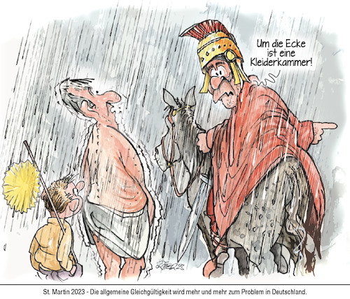 Cartoon: St.Martin (medium) by Ritter-Cartoons tagged gesellschaft