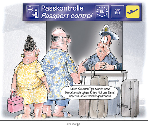 Cartoon: Urlaubstipp (medium) by Ritter-Cartoons tagged urlaubstipp