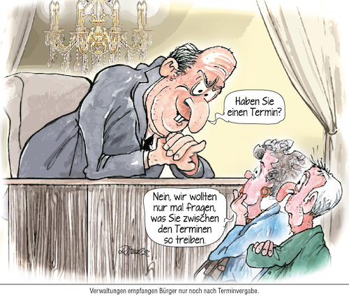 Cartoon: Verwaltungen (medium) by Ritter-Cartoons tagged bürgernähe