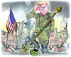 Cartoon: Trump Militärparade (small) by Ritter-Cartoons tagged trump,prahlt,mit,größter,streitmacht,der,erde