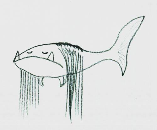 Cartoon: Menschenhai (medium) by armella tagged fisch,hai,comic