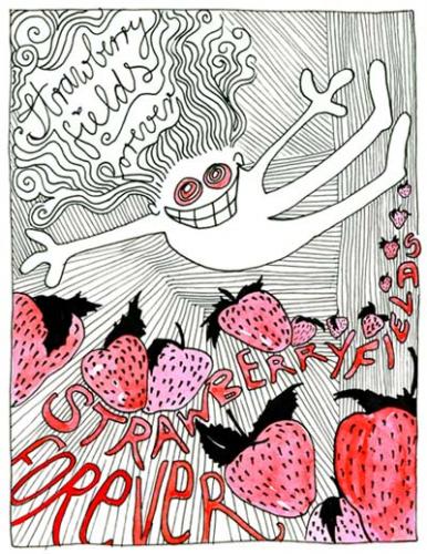 Cartoon: strawberryfields forever (medium) by armella tagged strawberry,fields