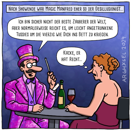 Magier nach der Show Magier nach der Show
