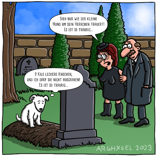 Trauernder Hund Trauernder Hund