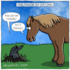 Cartoon: Maulwurf und Ackergaul (small) by Arghxsel tagged ackergaul,maulwurf,norddeutsch,acker,wiese,streit