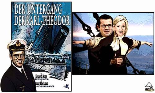 Cartoon: Der Untergang (medium) by bong-zeitung tagged untergang,titanic,guttenberg