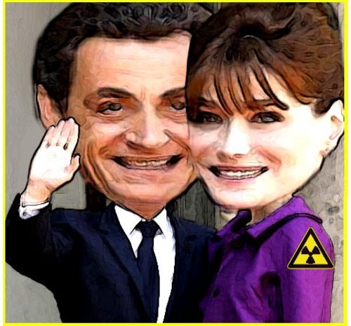 Cartoon: Dieu Merci! Kein Atomunfall.. (medium) by bong-zeitung tagged atomunfall,frankreich,avignon,sarkozy,bruni