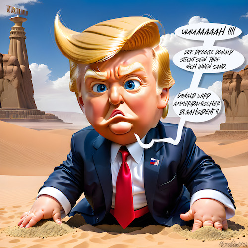 Cartoon: Der große Donald (medium) by MorituruS tagged donald,trump,präsident,kandidat,usa,urteil,supreme,court,anfechtung,schuldspruch,oberstes,gericht,joe,biden,kandidatur,schweigegeldprozess,stormy,daniels,us,cartoon,karikatur,moriturus