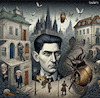 Cartoon: 100 Jahre Kafka 2 (small) by MorituruS tagged franz,kafka,jubiläum,jubiläumsjahr,schriftstellerjahr,100,jahre,erzählung,verwandlung,vor,dem,gesetz,landarzt,prozess,urteil,hungerkünstler,weltliteratur,cartoon,karikatur,moriturus,schloss,moderne,prag,kafkaesk,deutsch,tschechisch