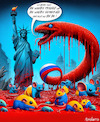 Cartoon: Die wahre Freiheit (small) by MorituruS tagged rechtspopulismus,nationala,international,demokratie,freiheit,gesellschaft,spalten,ausgrenmzung,minderheiten,feindbild,sündenbock,volk,nation,elite,flüchtlinge,migranten,muslime,establishment,eu,einschränkung,grunderechte,pressefreiheit,verbot,autokratie,cartoon,karikatur,moriturus