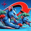 Cartoon: O flammenheisere dumpfe Sieger! (small) by MorituruS tagged wahl,frankreich,partei,le,pen,erste,runde,franzosen,präsident,macron,neuwahlen,stimmung,rechtsnationale,vorgezogene,parlamentswahl,rassemblement,national,rn,mitte,lager,emmanuel,linksbündnis,nouveau,front,populaire,niederlage,auflösung,nationalversammlung,rechtspopulisten,parlament,stillstand,jordan,bardella,karikatur,cartoon,moriturus