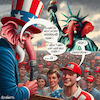 Cartoon: Wer glaubt an den Weihnachtsmann (small) by MorituruS tagged uncle,sam,donald,trump,expräsident,republikaner,gop,grand,old,party,leitfaden,partei,programm,project,2025,kandidat,wahl,präsidentschaft,verschwörung,verschwörungstheorie,verschwörungserzählung,heilsbringer,weihnachtsmann,joe,biden,us,usa,cartoon,karikatur,moriturus