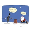 Cartoon: Schere Stein Papier (small) by F L O tagged schere,stein,papier,kaminkehrer,nikolaus,weihnachten,kamin