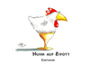 Cartoon: Huhn auf Eipott (small) by Henrich tagged natürlch