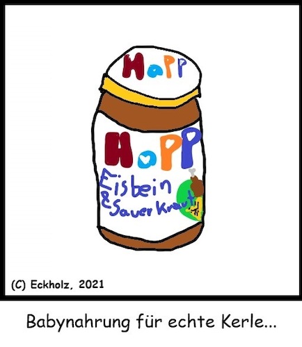 Cartoon: Babynahrung... (medium) by Sven1978 tagged babynahrung,konsum,eisbein,sauerkraut,gesellschaft
