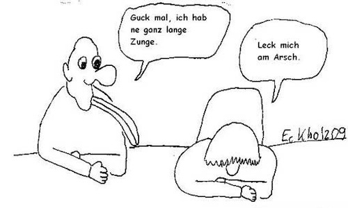 Cartoon: Leck mich am Arsch... (medium) by Sven1978 tagged zunge,kneipe,männer